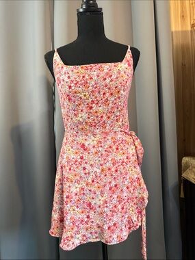Floral Pink Spaghetti Strap Romper